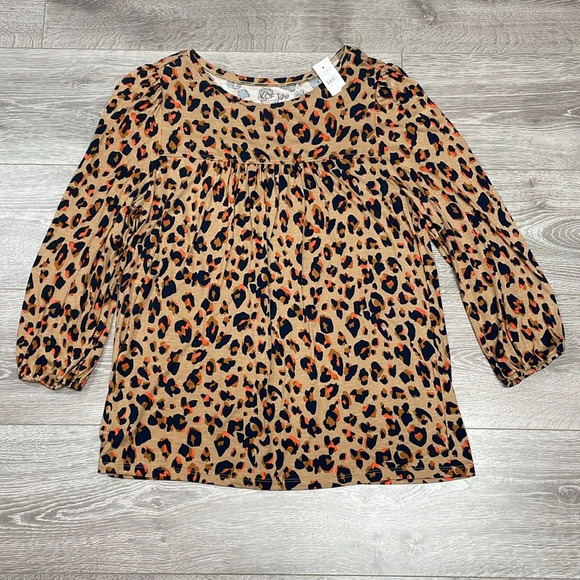 NWT Loft Outlet Leopard Print Long Sleeve Blouse S - Picture 7 of 15